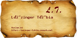 Lézinger Tóbia névjegykártya